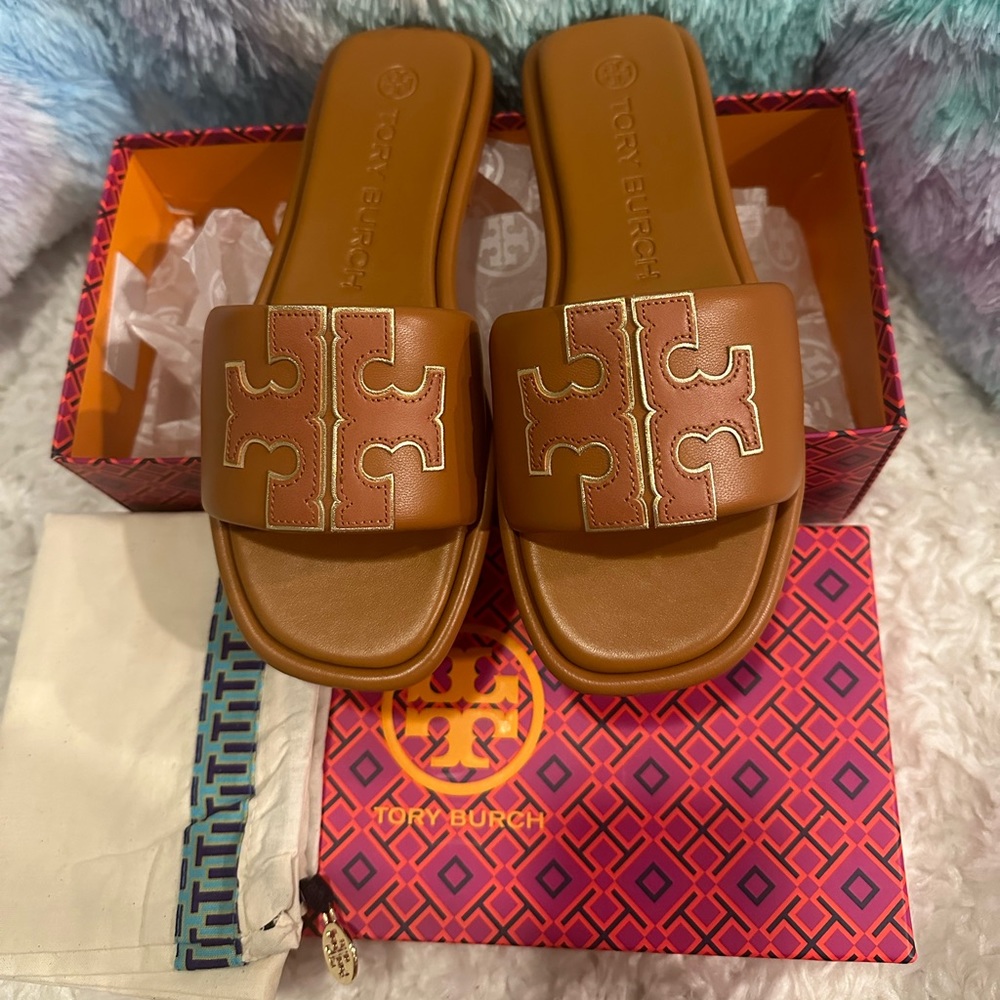 BNWT Tory Burch Double T Sport Slide